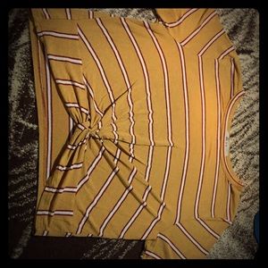 Cross over cropped shirt